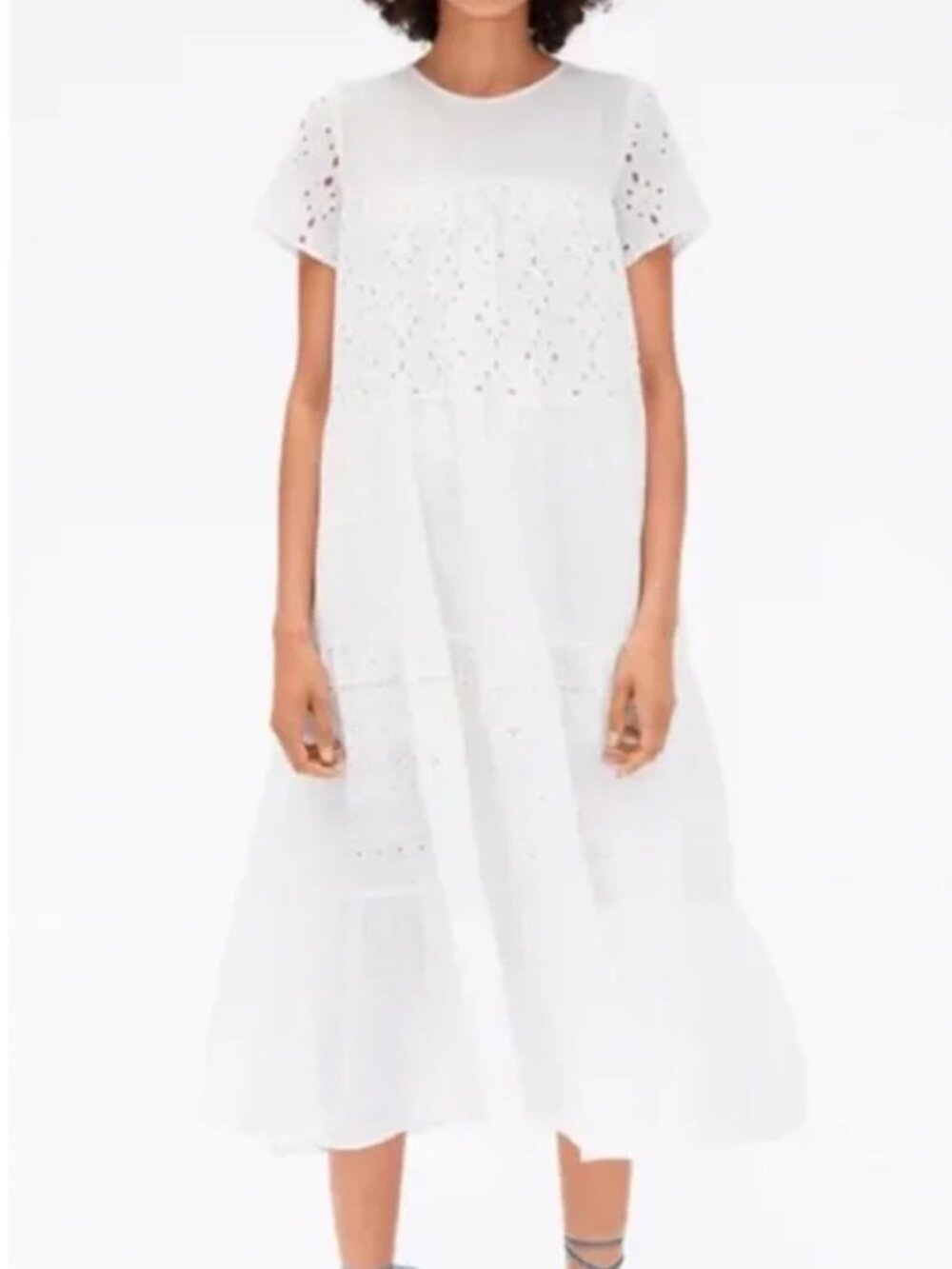 Zara Cotton Tiered Dress - Picture 2 of 15